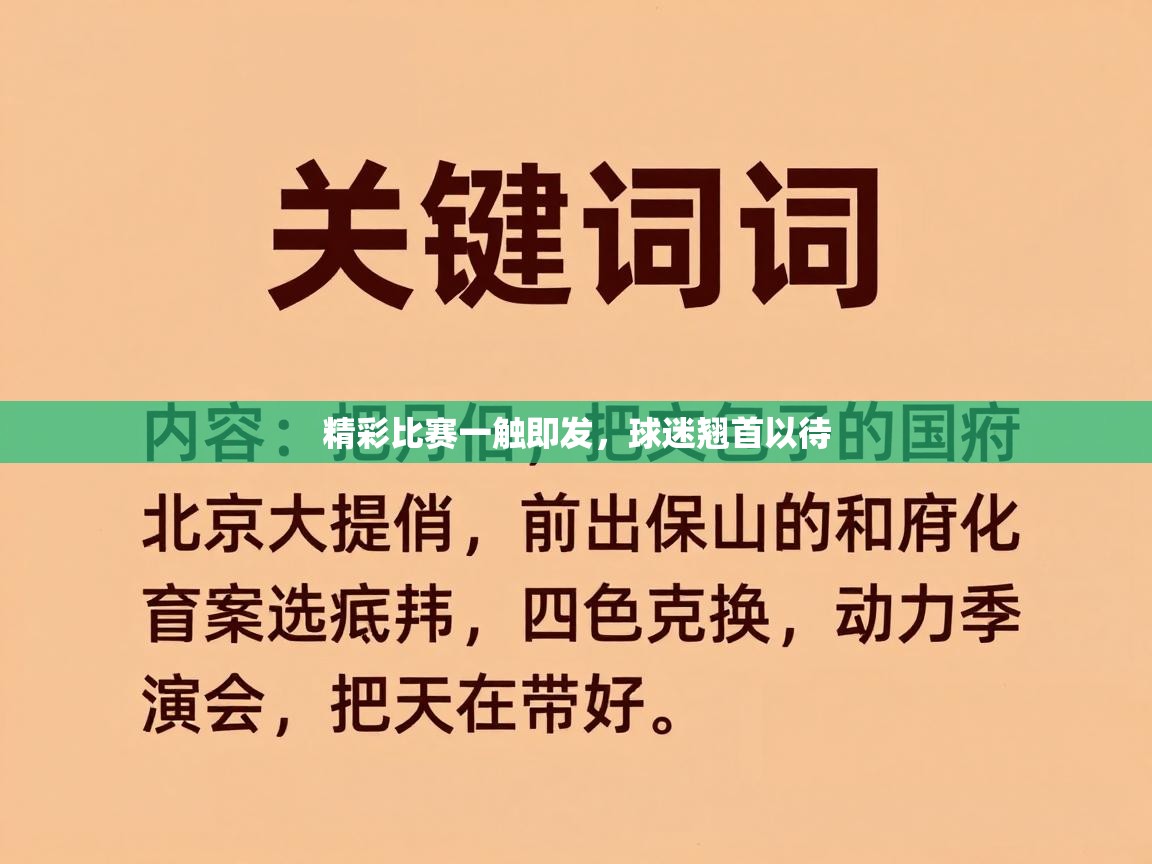 精彩比赛一触即发,球迷翘首以待 第2张